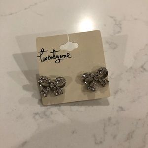 Crystal like Bow Earrings